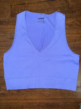 Garage Ribbed V Neck Tank Top